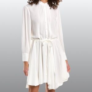 NWT Zadig & Voltaire Modern Yet Feminine “Ranil”Handkerchief Hem White Dress